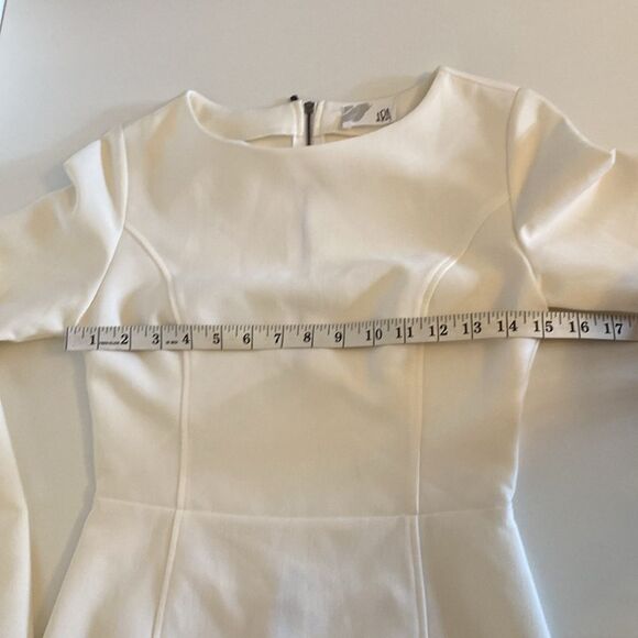 Anthropologie dra Light Cream/ White Long Sleeve Cutout Mini Dress Size Small - Picture 11 of 14